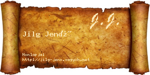 Jilg Jenő névjegykártya