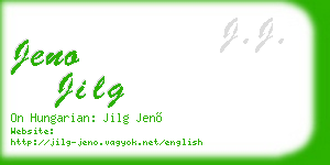 jeno jilg business card